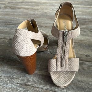 Michael Kors suede platform heel